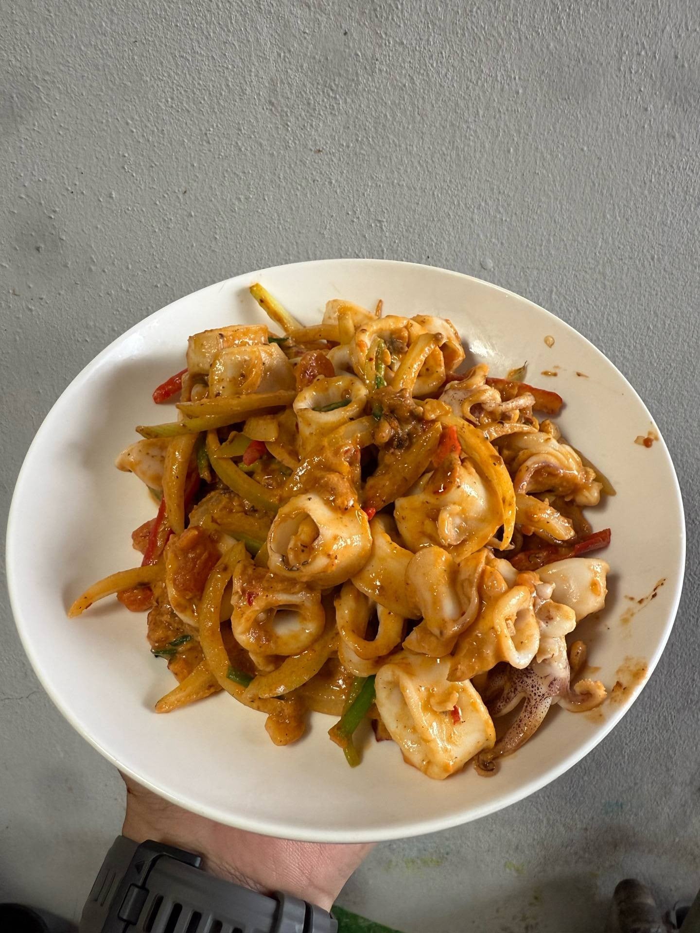 หมึกผัดไข่เค็ม