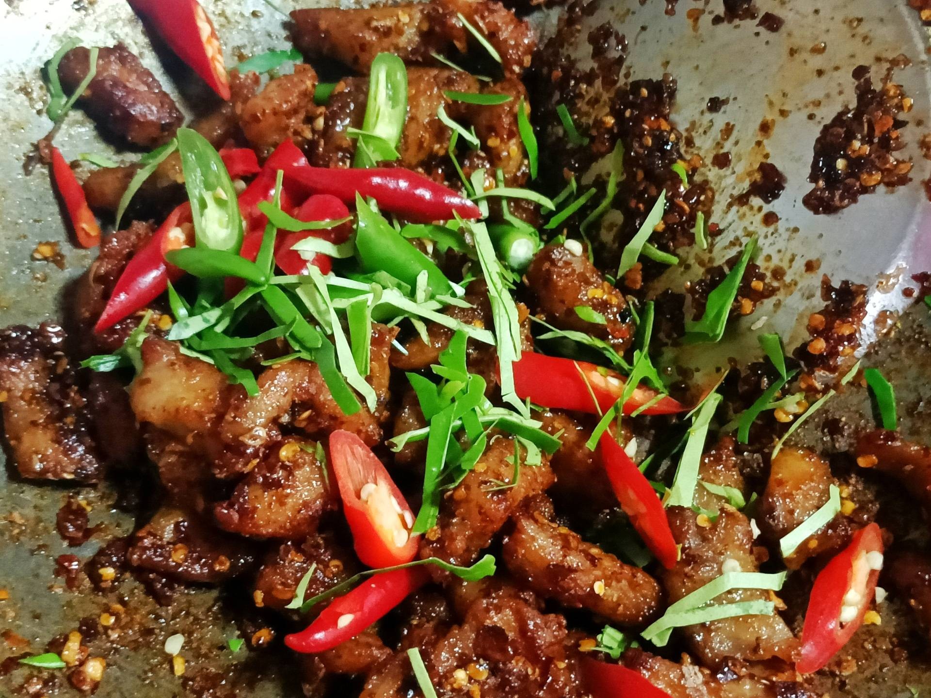หมูคั่วพริก 🌶️🧄
