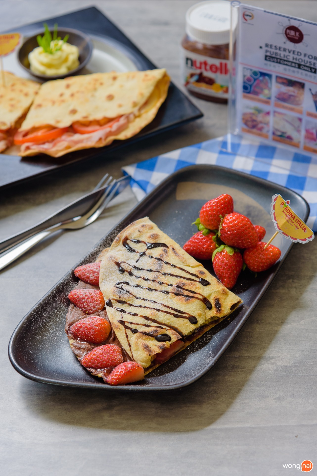 เมนู “Nutella Banana Piadina” ของร้าน Piadinaในโซน Public House ของห้าง Central Festival Phuket