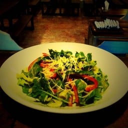 Mixed salad with parmesan cheese