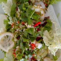 หมึกไข่นึ่งมะนาว