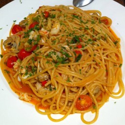 Spagetthi with Spicy Seafood Sauce