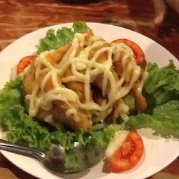 กุ้งทอดราดทอด