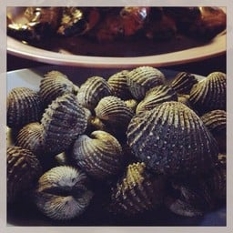 หอยแครงเผา แห้งไปหน่อย