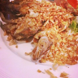 ปลาเนื้ออ่อนทอดกระเทียม
