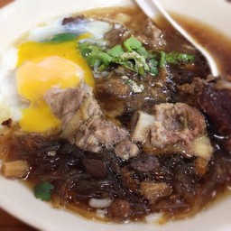 ข้าวต้ม+วุ้นเส้น+ไข่ลวก