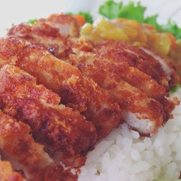 ข้าวหมุทอดแกงกระหรี่