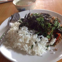 ข้าวกระเพราใข่เยี่ยวม้า