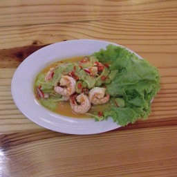 ยำมะระกุ้งสด 