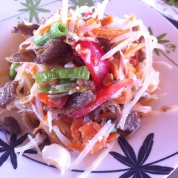 ส้มตำปลากรอบไข่เค็ม