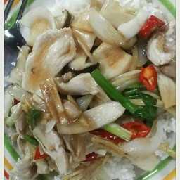 ข้าวราดผัดเห็ด ของโปรดค่ะ