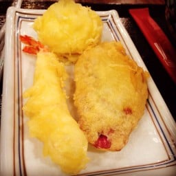 เทมปุระ - กุ้ง ไข่บางมะตูม และมันหวาน