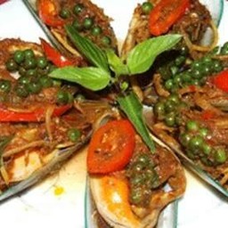 หอยแมลงภู่นิวซีแลนด์ผัดฉ่าเต็มรส