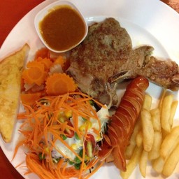 Pork Chop+ไส้กรอก