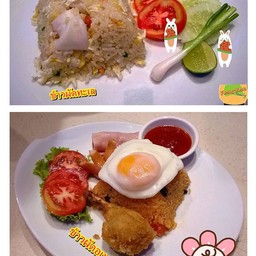 ข้าวผัดทั้ง 2 จาน..ผัดได้ดี ข้าวไม่เละ^^