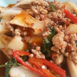 ผัดเห็ดออริจิกับไก่สับ