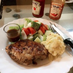 สเต็กไก่พริกไทยดำ 