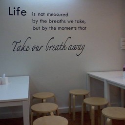 บรรยากาศในร้านกับข้อความเท่ห์ๆ