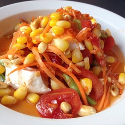 ตำข้าวโพดไข่เค็ม