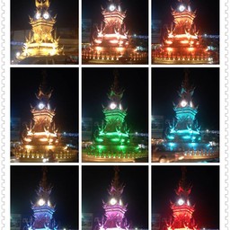 หอนาฬิกาเปลี่ยนสีทุกๆชั่วโมง