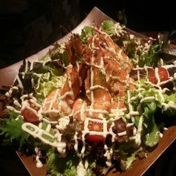 สลัดมันฝลั่งบดผสมปลาแองโชวี่และกุ้ง~Prawn and Anchovy Potato Salad