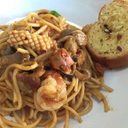 สปาเก็ตตี้ซอสต้มยำทะเล