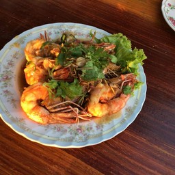 กุ้งผัดซอสมะขาม