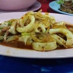 หมึกผัดพริกเผา 60 บาท