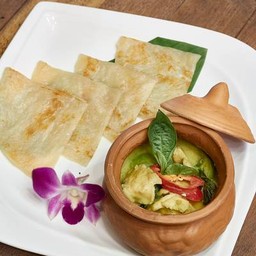 โรตีแกงเขียวหวานไก่