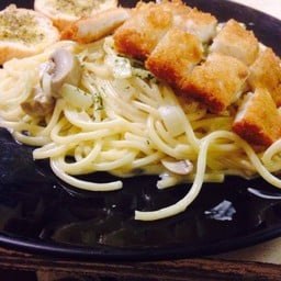 สปาเกตตี้ซอสขาว 60 นะเนี่ย เต็มมว้ากก!