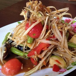 ส้มตำลงเรือ ตลาดน้ำหัวหินสามพันนาม