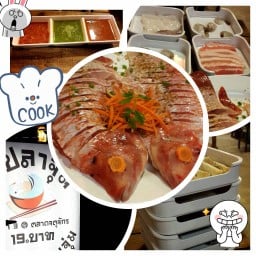 ชุดปลาทับทิม พร้อมผักสด วุ้นเส้นและไข่