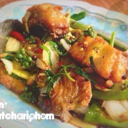 ผัดฉ่าปลาบึกค่ะ^^