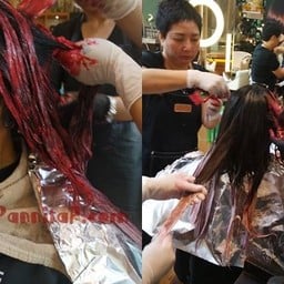 เริ่มจัดการผมแดงๆ ของอุ๋มกันเลยดีกว่า