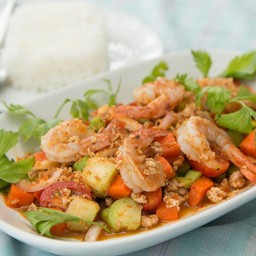 ยำคะนกุ้งสดแซ่บเวอร์