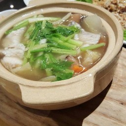 ซุปปลากระพงเกี๊ยมฉ่าย