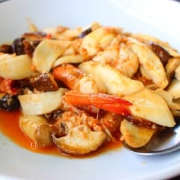 ผัดเห็ดรวมมันกุ้ง