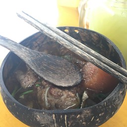 ก๋วยเตี๋ยวเรือ เป่าปาก ชามกะลา จะนะ ป่าชิง