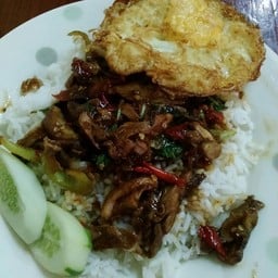 กะเพราเป็ด+ไข่ดาว