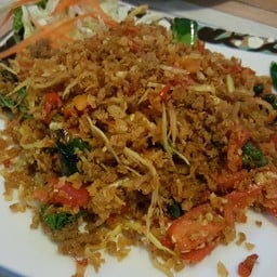 ปลาดุกฟูผัดพริกขิง