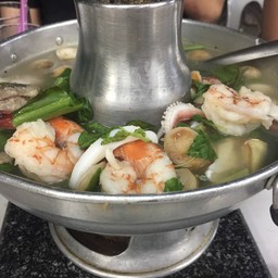 ต้มยำกุ้ง+หมึก+ปลาเก๋า (น้ำใส) (เล็ก)