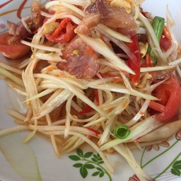 ส้มตำคอหมูย่าง