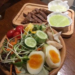 Aura Salad + Grilled Pork