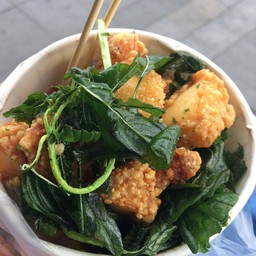 ปลาหมึกยักษ์ทอด