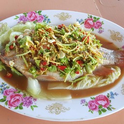 ปลาทับทิมนึ่งมะนาว (200 บาท)