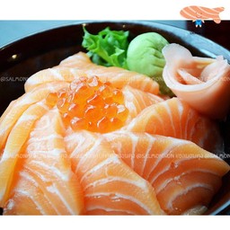 ข้าวหน้าแซลมอนด้ง