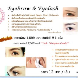 บริการสักคิ้วสไลด์3มิติ และ ต่อขนตา เส้นตาเส้น 
