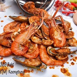 ชุดรวมซีฟู้ด (Mix Seafood)  Size M ซอส BangBang (ซอสออริจินัล)