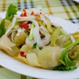 ยำผักกาดดอง