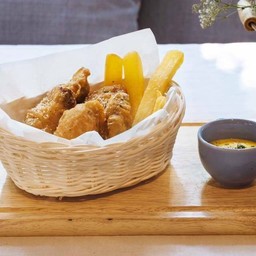 Fried Chicken with Honey Mustard Mayo